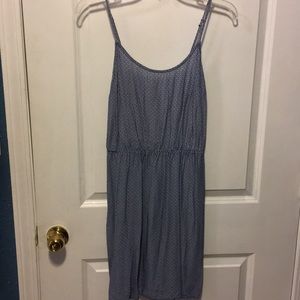 Blue & white printed dress